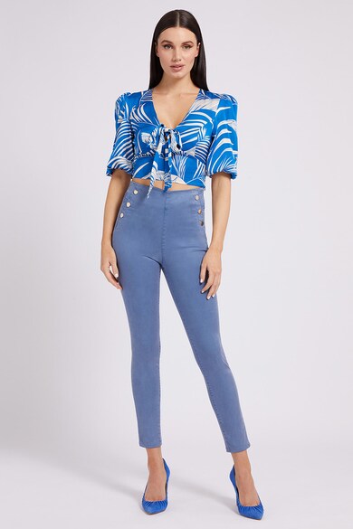 GUESS Bluza crop cu imprimeu tropical Femei