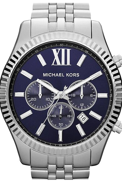 Michael Kors Мъжки часовник  Lexington, Хронограф, Сребрист,  Мъже