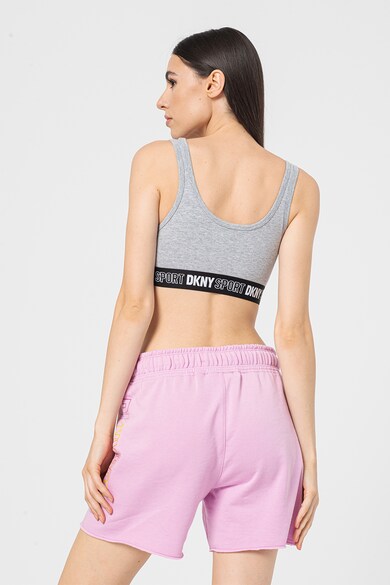 DKNY Bustiera cu banda logo, pentru fitness Femei