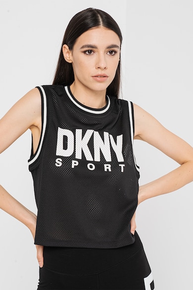 DKNY Top crop de plasa, pentru baschet Femei