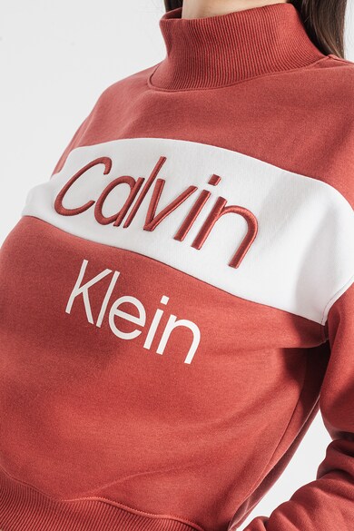 CALVIN KLEIN JEANS Ejtett ujjú logómintás pulóver női