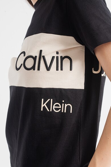 CALVIN KLEIN JEANS Logómintás pamutpóló női