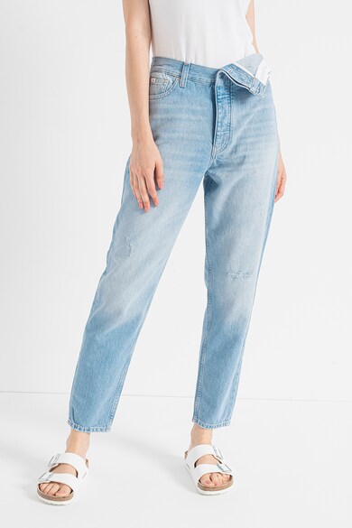 CALVIN KLEIN JEANS Mom fit farmernadrág aszimmetrikus derékrésszel női