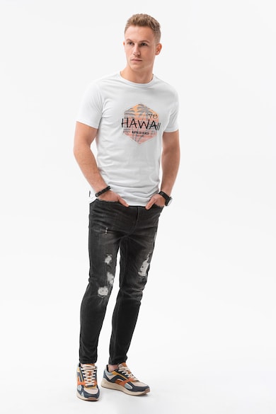 OMBRE Tricou de bumbac cu imprimeu, Hawaii Barbati