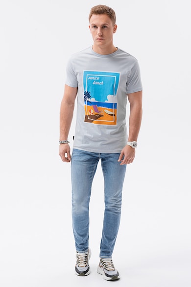 OMBRE Pamut póló nyomtatással, Velence férfi