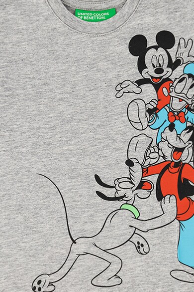 United Colors of Benetton Tricou cu decolteu la baza gatulu si imprimeu Disney Baieti