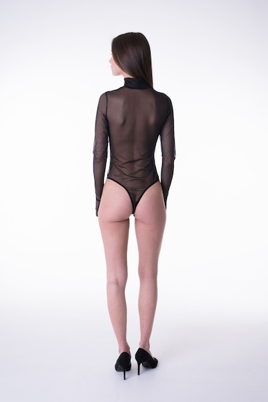 NIKOLOVA Body-bluza semi-transparent cu aplicatii brodate Femei