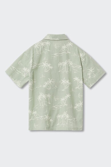Mango Памучна риза Aloha с тропическа шарка Момчета