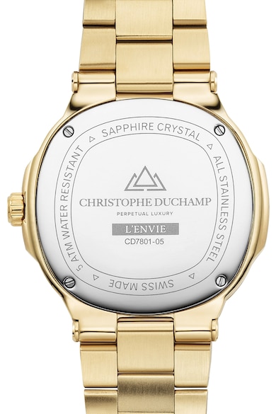Christophe Duchamp Часовник от неръждаема стомана с лого Мъже