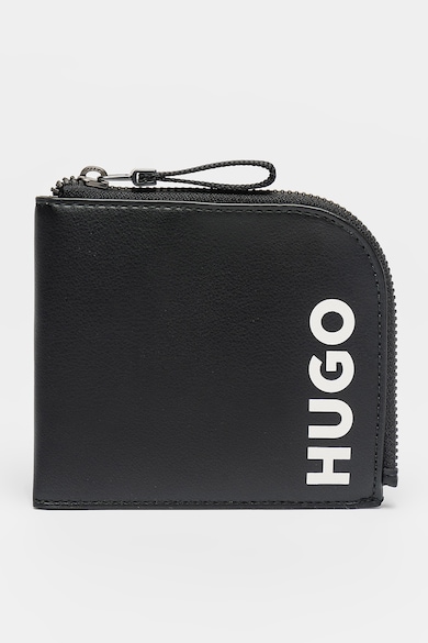 HUGO Кожено портмоне за монети с цип и ключодържател - 2 части Мъже