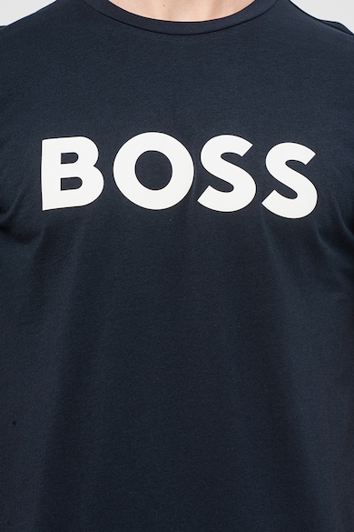 BOSS Tricou din bumbac cu logo Thinking Barbati