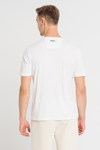BOSS Тениска с овално деколте и уголемено лого Мъже