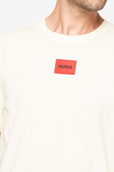 HUGO Diragolino pamutpóló logós foltrátéttel férfi