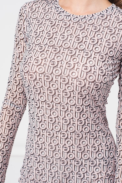 HUGO Namara szűkített fazonú mintás ruha női