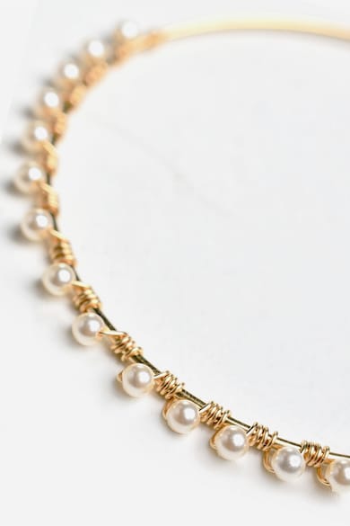 Doreen Cercei rotunzi din aur filat de 14K decorati cu perle sintetice Femei