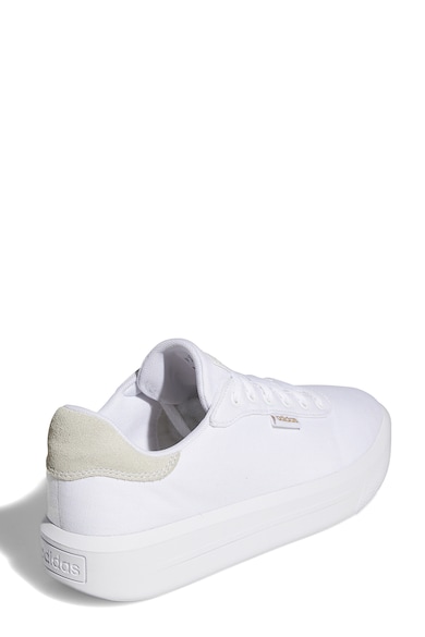 adidas Sportswear Pantofi sport flatform de panza cu garnitura de piele intoarsa ecologica Court Femei