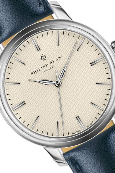 Philipp Blanc Унисекс кварцов часовник с кожена каишка Мъже