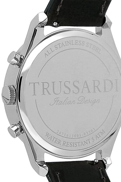 Trussardi Часовник с кожена каишка и хронограф Мъже