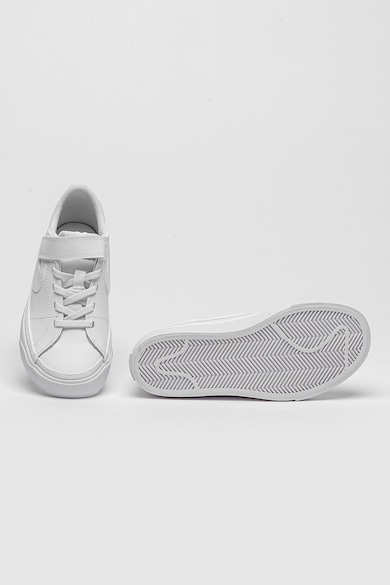 Nike Pantofi sport diin piele cu garnituri din material textil si velcro Court Legacy Baieti