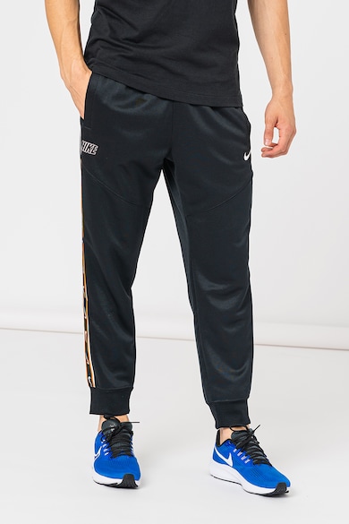 Nike Pantaloni sport cu banda logo contrastanta Repeat Barbati