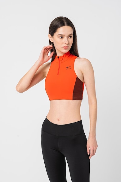 Nike Bustiera cu fermoar scurt pentru antrenament Air Swoosh Dri-Fit Femei