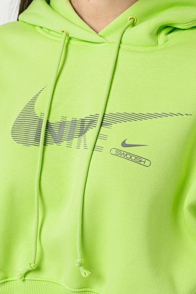 Nike Swoosh bő fazonú kapucnis crop pulóver női