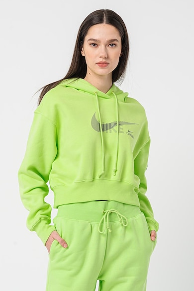 Nike Swoosh bő fazonú kapucnis crop pulóver női