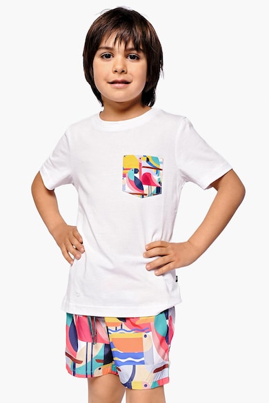 FAMILYSTA® Памучна тениска с контрастна апликация Момчета