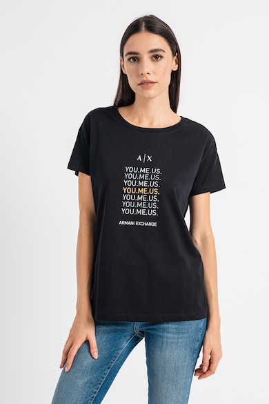 ARMANI EXCHANGE Памучна тениска с щампа Жени