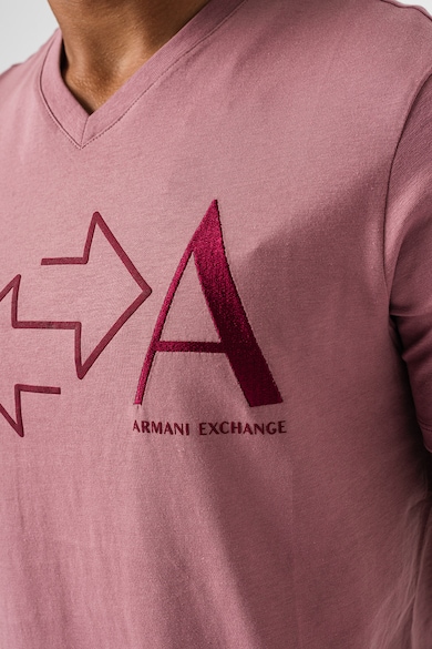 ARMANI EXCHANGE Тениска с шпиц и лого Мъже