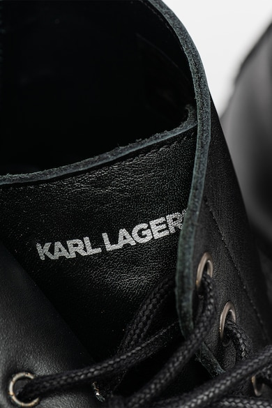 Karl Lagerfeld Ghete de piele cu logo cu detalii discrete cu logo Barbati
