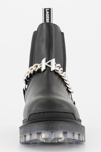 Karl Lagerfeld Chelsea bőrcsizma fémlánccal női