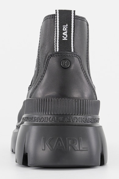 Karl Lagerfeld Chelsea bőrcsizma logós részlettel női