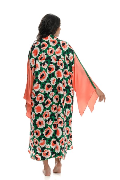 BohoSi Копринено плажно кимоно с флорална щампа Жени