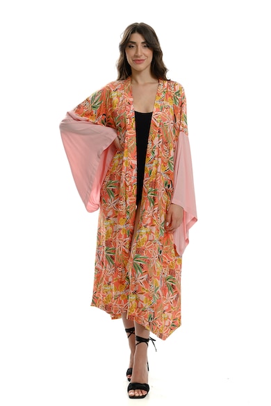BohoSi Дълго плажно кимоно с флорална шарка Жени