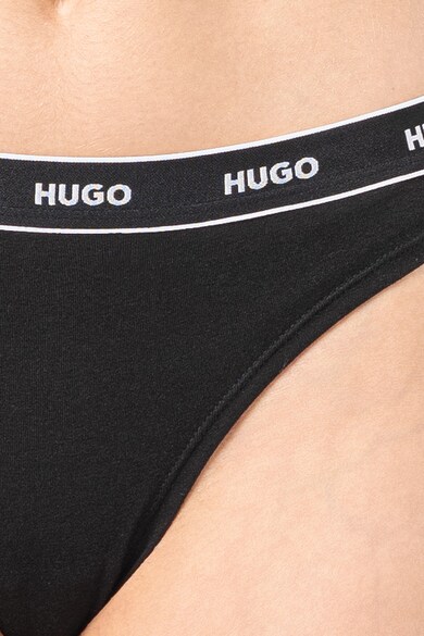 HUGO Set de chiloti tanga cu banda logo in talie - 3 perechi Femei