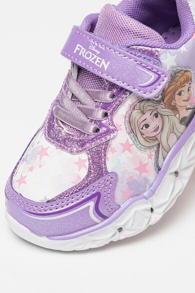 Walt Disney Спортни обувки с велкро и LED светлини с щампа на Frozen Момичета