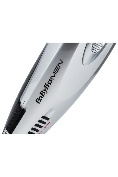 BaByliss Aparat de tuns  E962, Cutit 45mm, Acumulator, 8 nivele de taiere, Lame otel, Argintiu Barbati