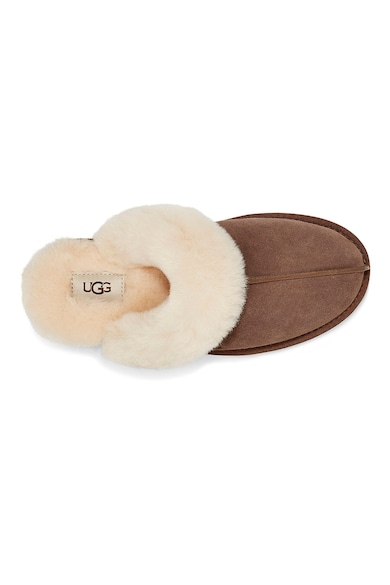 UGG Papuci de casa de piele intoarsa cu garnituri de piele de oaie Scuffette II Femei