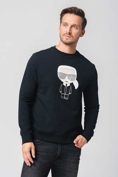 Karl Lagerfeld Kerek nyakú logómintás pulóver férfi