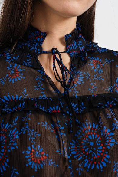 EMME Bluza semitransparenta cu model floral Fuoco Femei