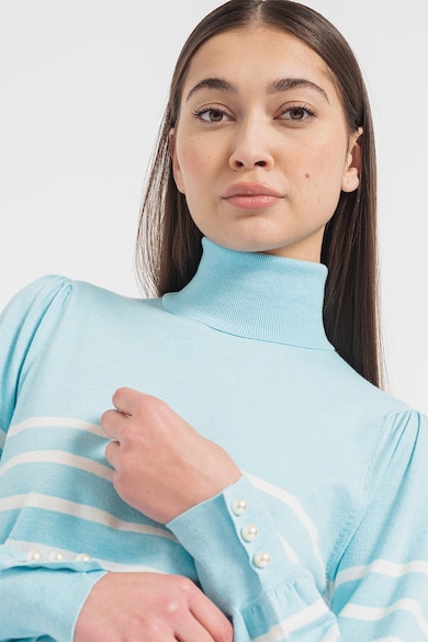Liu Jo Csíkos pulóver gyöngyökkel díszítve női