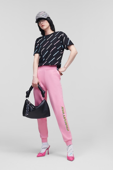 Karl Lagerfeld Szűkülő szárú szabadidőnadrág hímzett logóval női