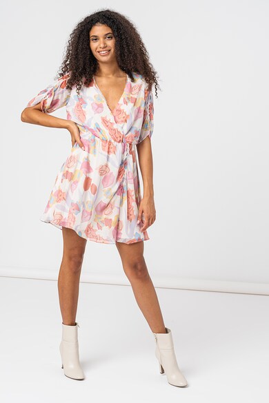 Ted Baker Rochie cu imprimeu floral si maneci drapate Juleah Femei