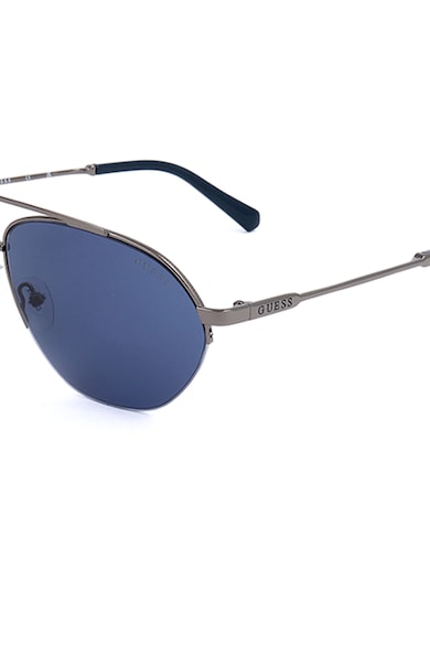 GUESS Ochelari de soare aviator cu rama metalica Barbati