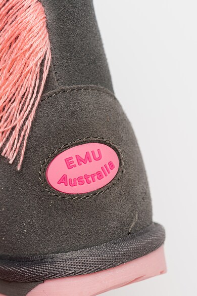 Emu Cizme joase din piele intoarsa cu aplicatii Fete