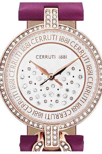 Cerruti 1881 Ceas purpuriu cu o curea de piele Ferrara Ii Femei