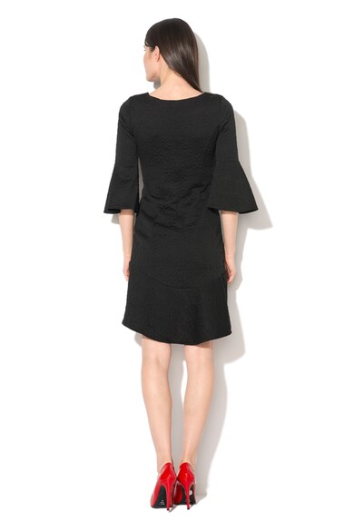Zee Lane Collection Черна рокля с релеф и разкроени ръкави Жени