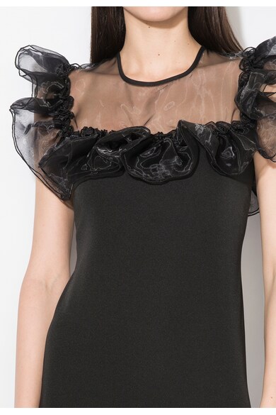 Zee Lane Collection Rochie neagra cu volane de organza Femei