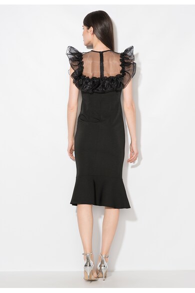 Zee Lane Collection Rochie neagra cu volane de organza Femei